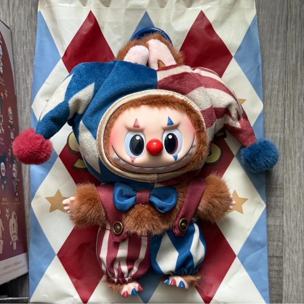 Pop Mart Why So Serious Labubu Juggling Clown Vinyl Plush Pendant Popmart